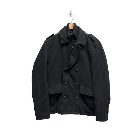 Guess Wool Blend Coat Jacket Black Men’s Size Medium - Picture 1 of 10